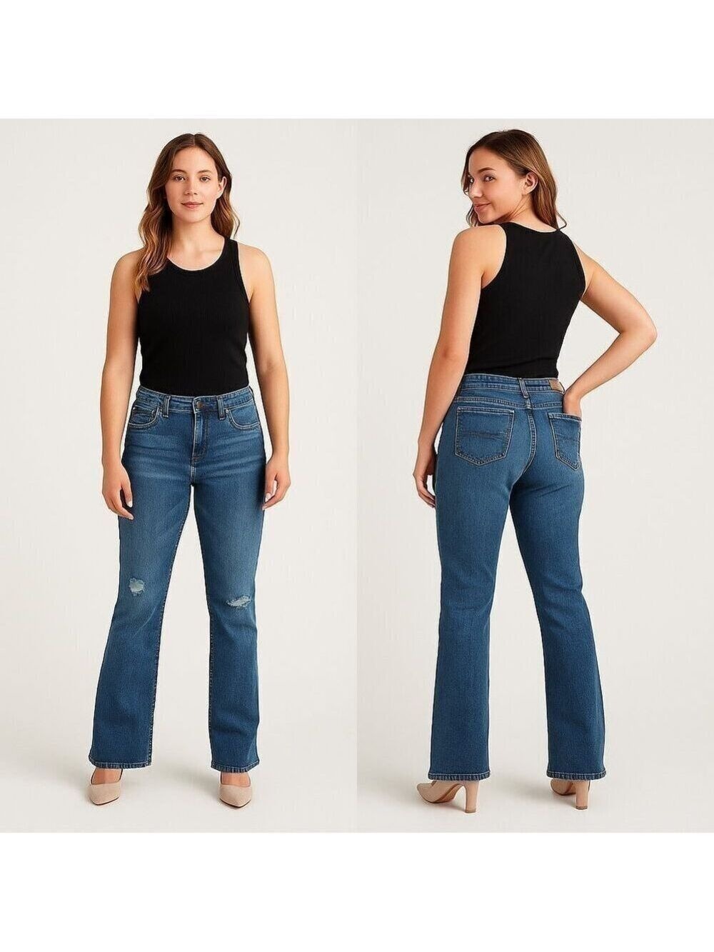 AEROPOSTALE 🌸 Women’s Mid-Rise Authentic Flare Jeans 👖 Size 9/10 Short 🌼✨